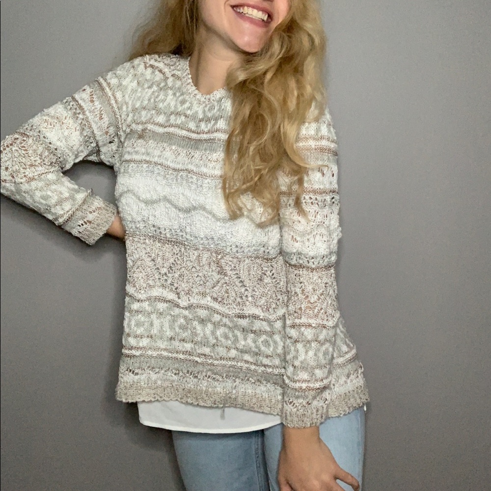 Dressbarn Patterned Layered Sweater - Picture 7 of 15